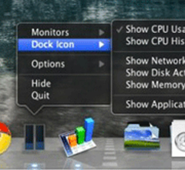 Activity monitor in dock
