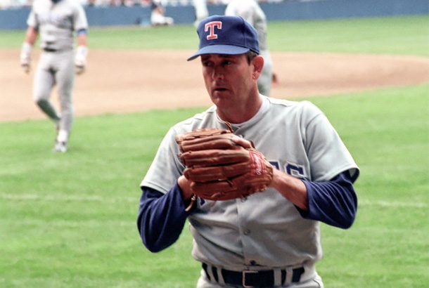 Image of Nolan Ryan on the field in his uniform