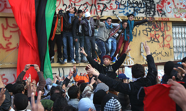 Libyans celebrating
