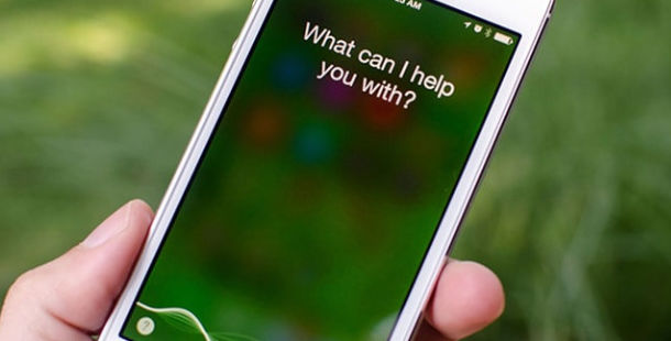 A hilarious siri response, hand holding a cell phone