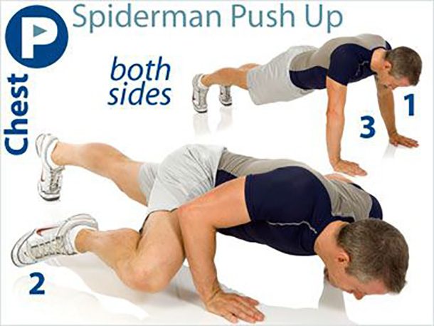 spiderman push ups