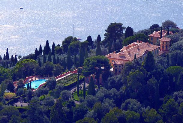 Arial view of Villa Leopolda