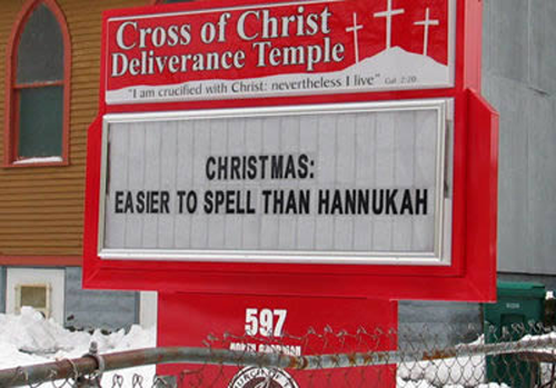 Christmas: Easier to spell than Hannukah