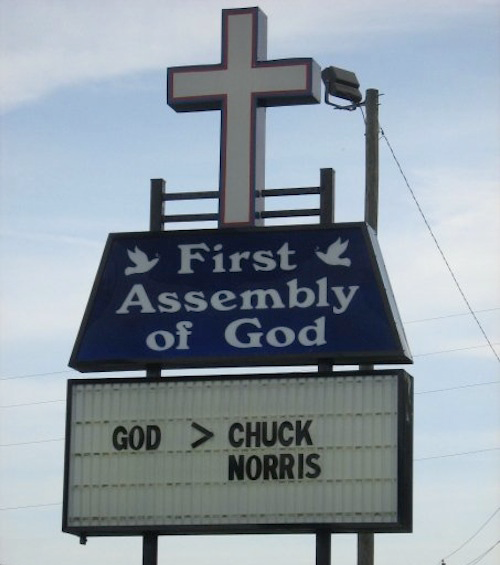God > Chuck Norris