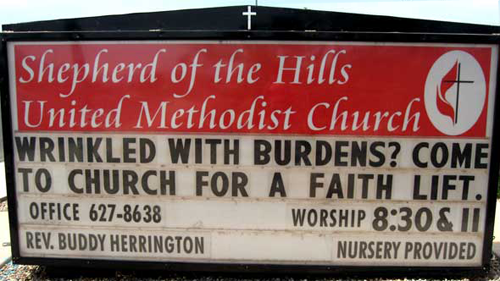 Wrinkled with burdens? Come to church for a faithlift