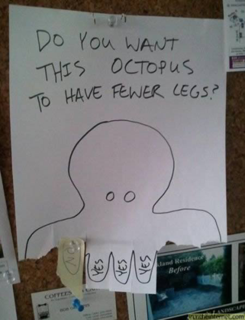 Do you want this octopus to have fewer legs?