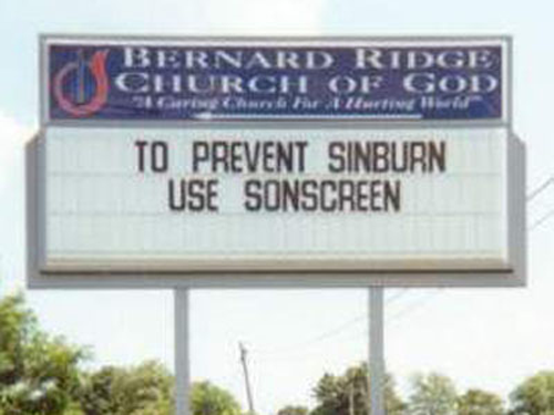 To prevent sinburn use sonscreen