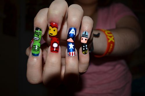 Avengers nails