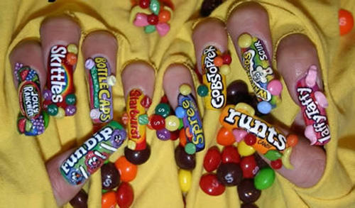 Candy wrapper nails