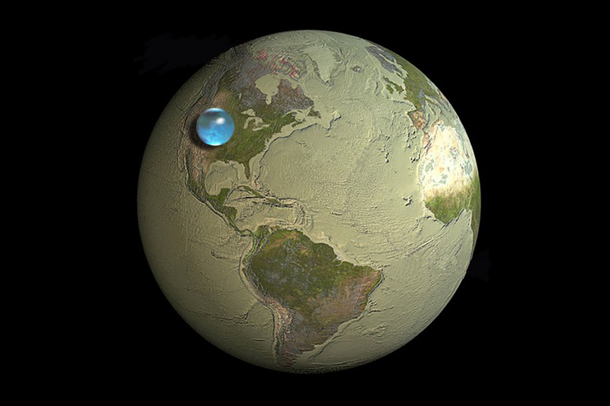 All of the Earth's water in one place
