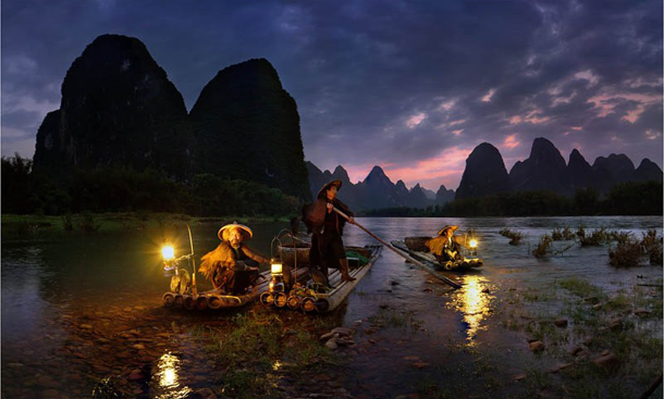 Night Fishing in Yangshuo, China