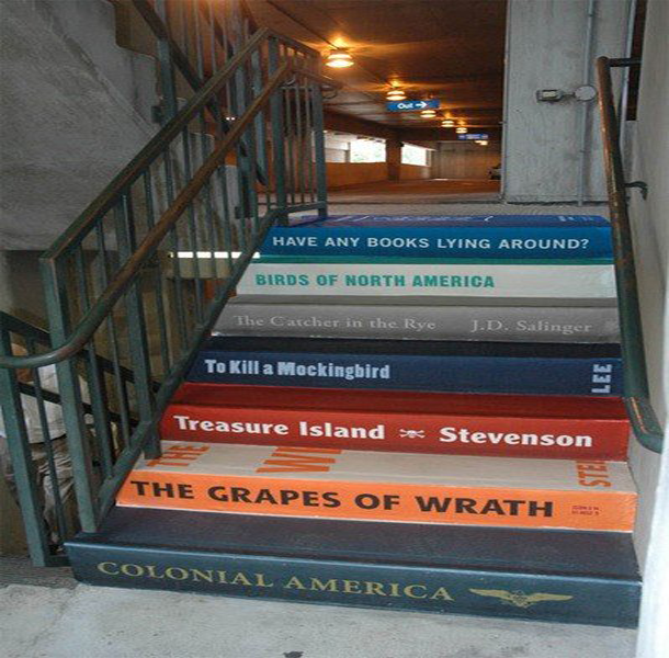 Book Spine Staircase