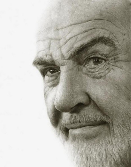 Sean Connery pencil drawing