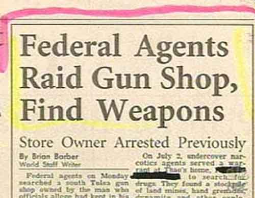 Federal agents raid gun shop, find weapons