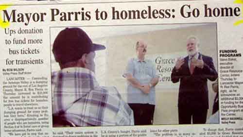 Mayor Parris to homeless: Go home