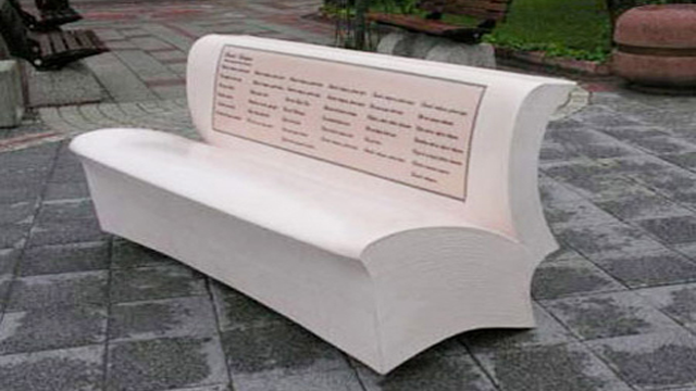 Book bench ad