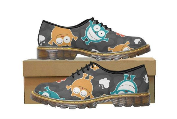 mens loafers with small cartoon images