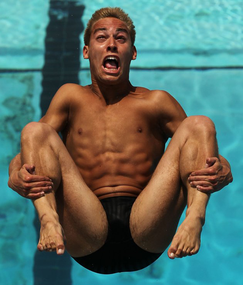 Kristian Ipsen funny olympic diving face