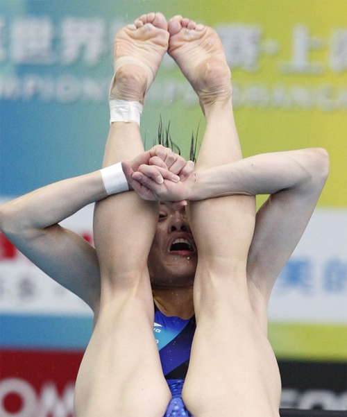 Wu Minxia funny olympic diving face