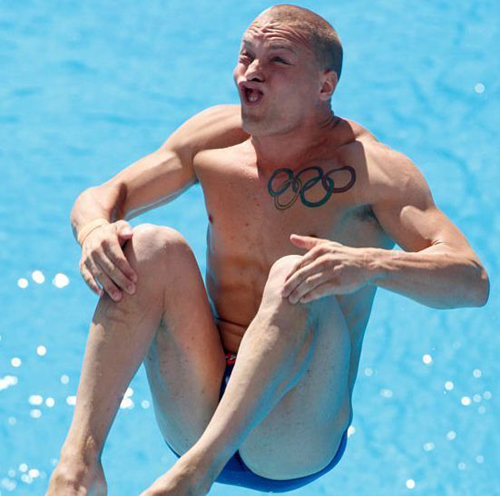 funny olympic diving face