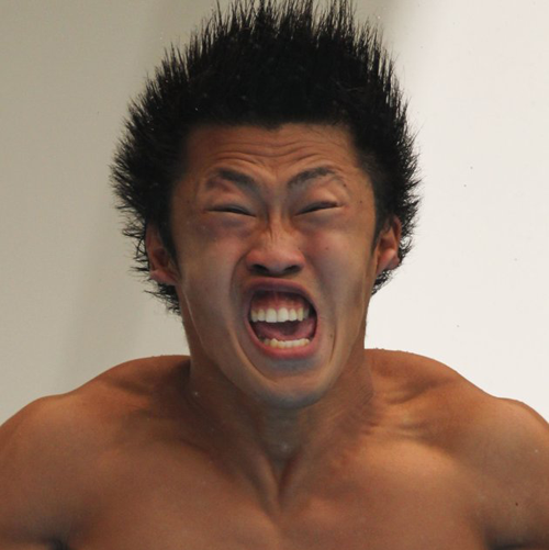 Sho Sakai funny olympic diving face