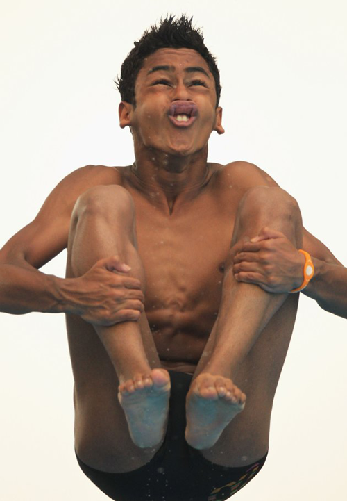 Rashid Alharbi funny olympic diving face