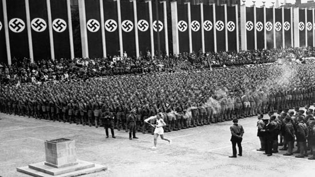 Hitler's regime reinstate the ancient Olympic torch during the 1936 Olympics