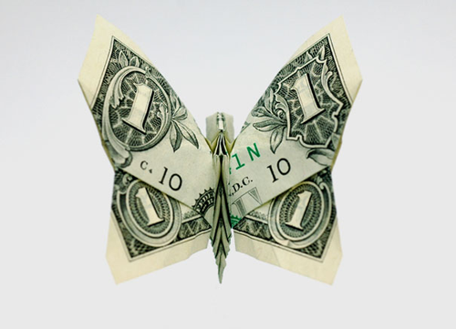 butterfly money origami