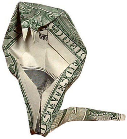 cobra money origami