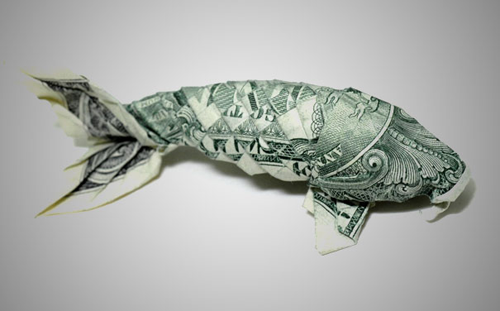 fish money origami