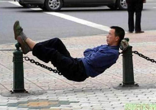 Sleeping on a chain