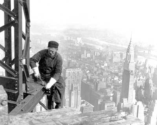Empire State Building under construction