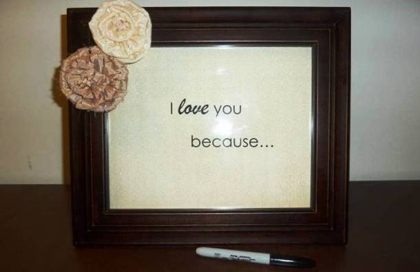 I Love You Because… Message Frame