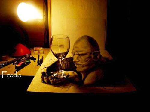 Glass Realistic 3D Drawing