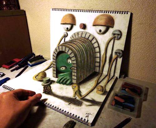 Tunneling Realistic 3D Drawing