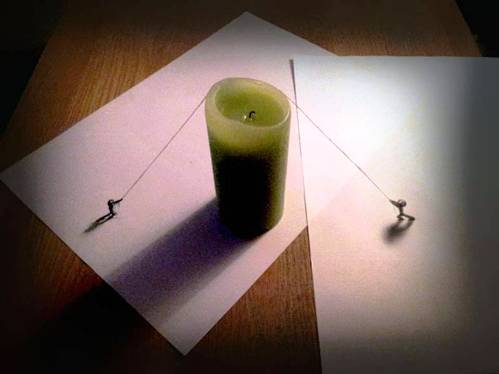 Candle Realistic 3D Drawing