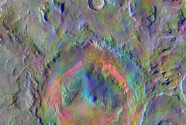 rainbow colored crater