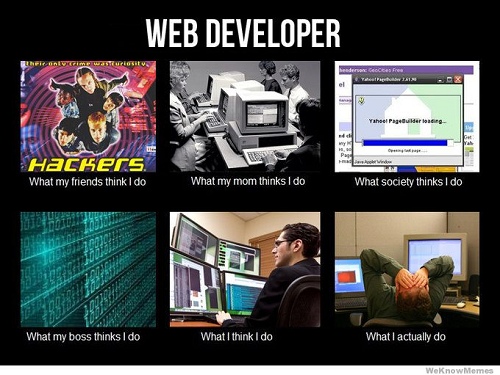 web developer meme