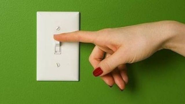 Turn off lights when not in use