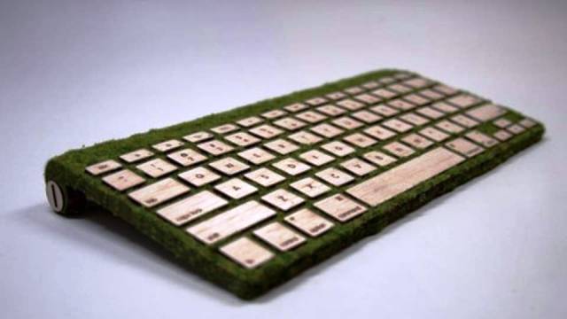 Moss-Covered Wireless Keyboard