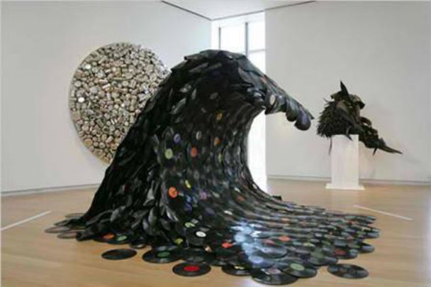 Sound Wave using Melted Vinyl Records