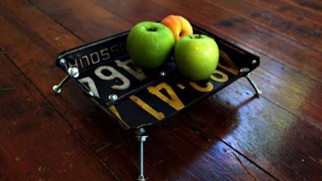 Fruit Bowl out of License Plates