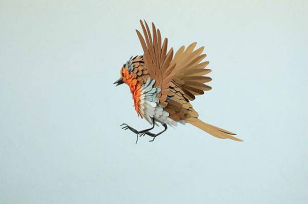 Bird Paper Sculpture using Paper