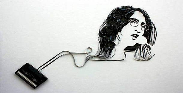 25 incredible pieces of cassette tape art