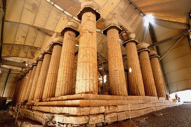 The Temple of Apollo Epicurius. Bassae, Greece. 450 B.C. to 425 B.C.