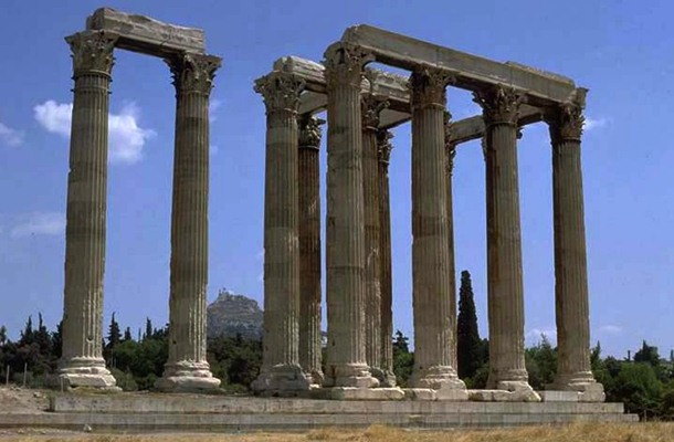 The Temple of the Olympian Zeus. Athens, Greece. 174 B.C. to 132 A.D.