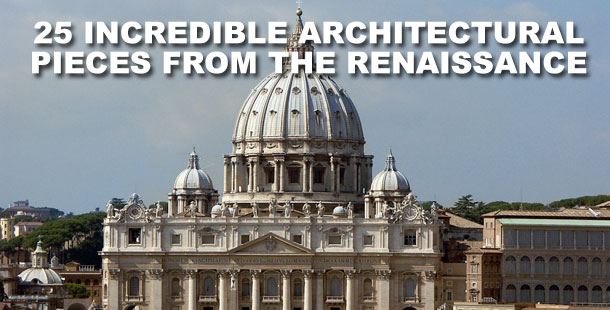 Architectural pieces renaissance building with a dome