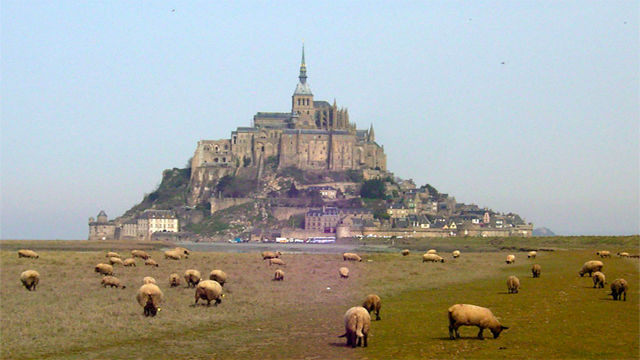 http://en.wikipedia.org/wiki/File:Mont-Saint-Michel-2004.jpg