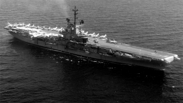 http://commons.wikimedia.org/wiki/File:USS_Bon_Homme_Richard_(CVA-31)_in_Gulf_of_Tonkin_1969.jpg
