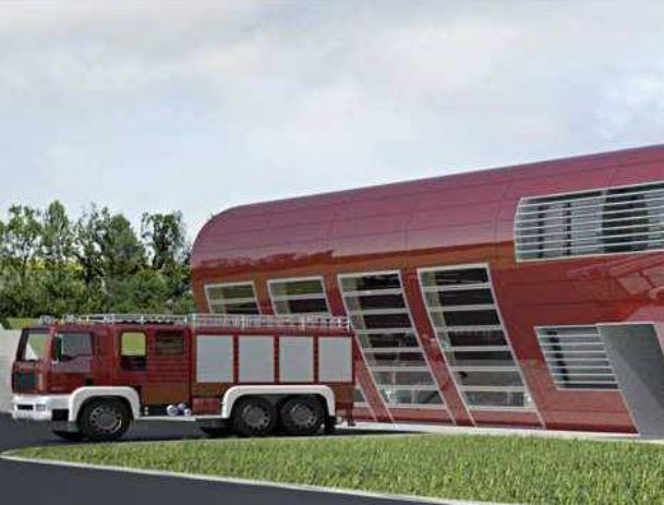 112th Feuerwehr (Leipzig, Germany by Tagebau Architekten + Designer)